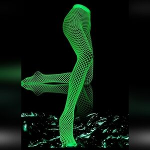 Glow In The Dark Fishnet Tights